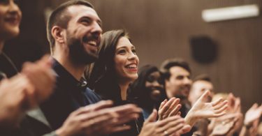 people applauding