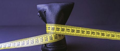 wallet getting squeezed by tape measure