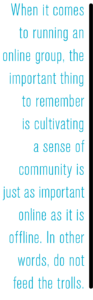 Online community advice