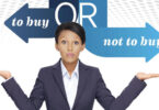 woman unsure of which option to choose