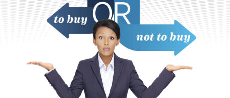 woman unsure of which option to choose