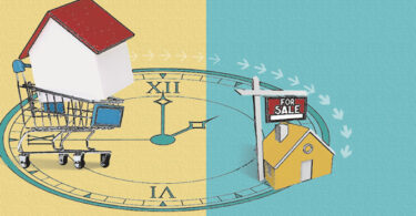 homes featured on a clock
