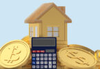 house with crypto and calcultor
