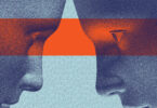 two people locking eyes