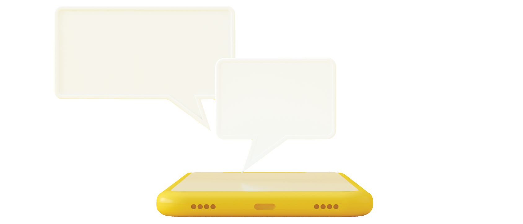phone with text bubbles