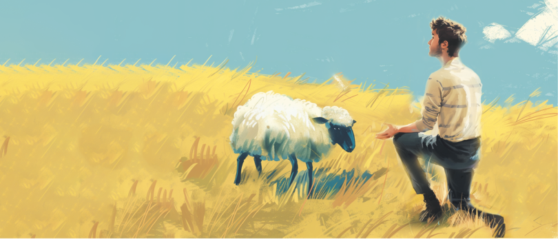 man with sheep