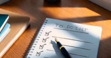 Notepad with to-do list