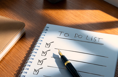 Notepad with to-do list