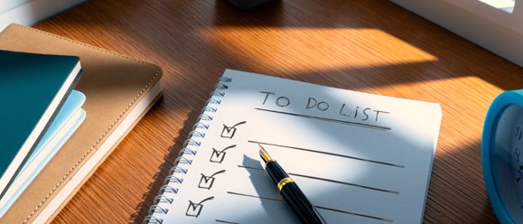 Notepad with to-do list