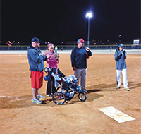 Rita Driver helps host a charity softball tournament that raised $13,000 for a 20-month-old baby boy who is currently beating brain cancer.